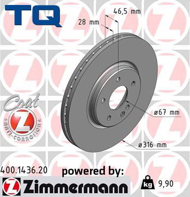 TQ TQ-BD0684 - Disque de frein cwaw.fr