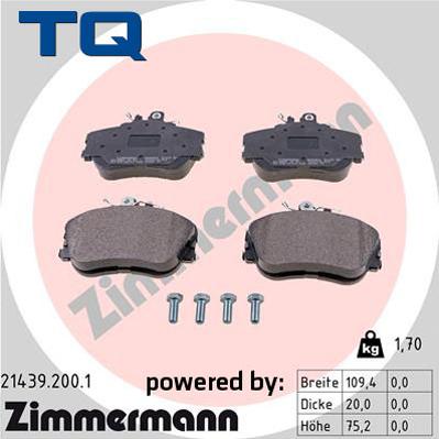 TQ 244688 - Kit de plaquettes de frein, frein à disque cwaw.fr