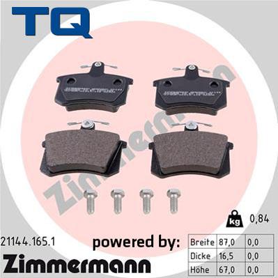 TQ 244687 - Kit de plaquettes de frein, frein à disque cwaw.fr