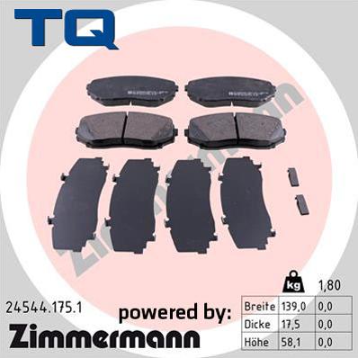 TQ TQ-BP0819 - Kit de plaquettes de frein, frein à disque cwaw.fr