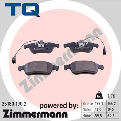 TQ 244867 - Kit de plaquettes de frein, frein à disque cwaw.fr