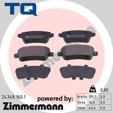 TQ 244819 - Kit de plaquettes de frein, frein à disque cwaw.fr