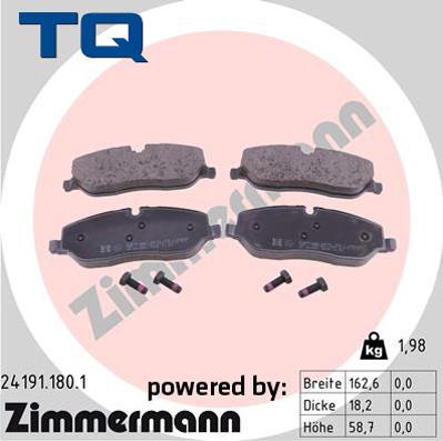 TQ 244815 - Kit de plaquettes de frein, frein à disque cwaw.fr