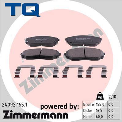 TQ 244811 - Kit de plaquettes de frein, frein à disque cwaw.fr