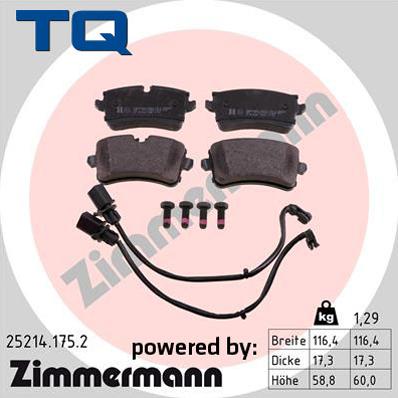 TQ 244829 - Kit de plaquettes de frein, frein à disque cwaw.fr