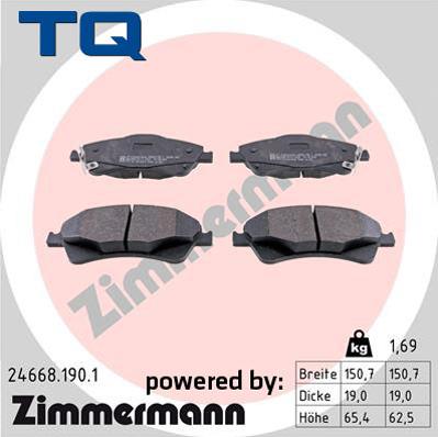 TQ 244824 - Kit de plaquettes de frein, frein à disque cwaw.fr