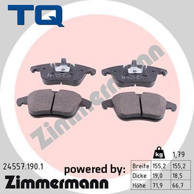 TQ 244823 - Kit de plaquettes de frein, frein à disque cwaw.fr