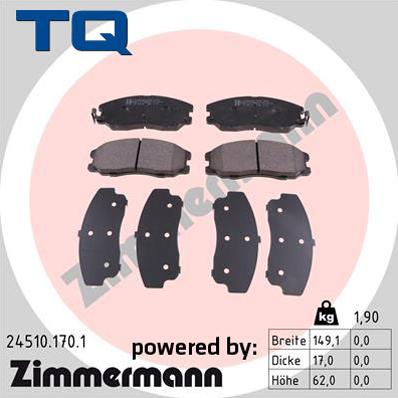 TQ 244822 - Kit de plaquettes de frein, frein à disque cwaw.fr