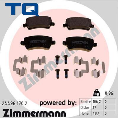 TQ 244745 - Kit de plaquettes de frein, frein à disque cwaw.fr