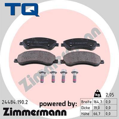 TQ 244742 - Kit de plaquettes de frein, frein à disque cwaw.fr