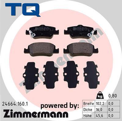 TQ 244754 - Kit de plaquettes de frein, frein à disque cwaw.fr