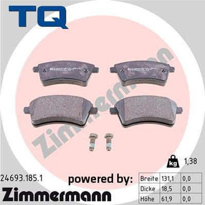 TQ 244755 - Kit de plaquettes de frein, frein à disque cwaw.fr