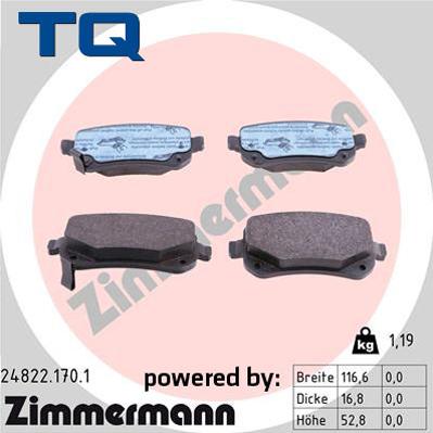 TQ 244760 - Kit de plaquettes de frein, frein à disque cwaw.fr