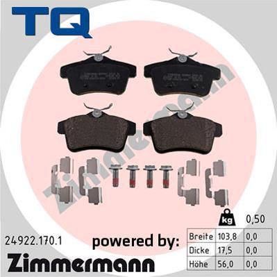 TQ TQ-BP0901 - Kit de plaquettes de frein, frein à disque cwaw.fr