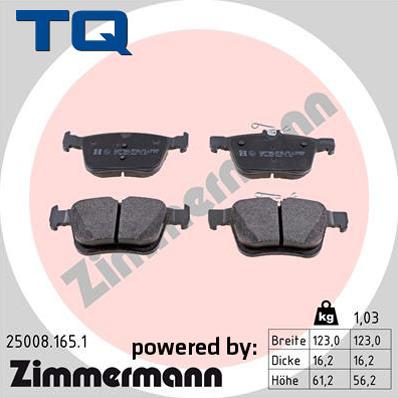 TQ TQ-BP0908 - Kit de plaquettes de frein, frein à disque cwaw.fr