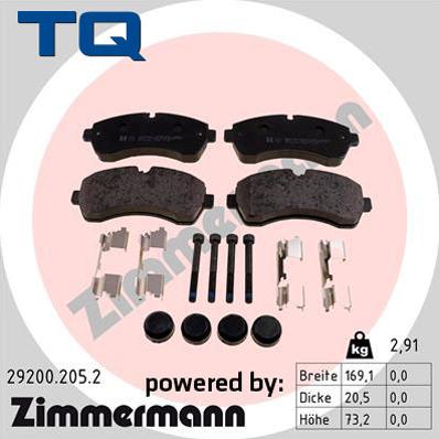 TQ 244767 - Kit de plaquettes de frein, frein à disque cwaw.fr