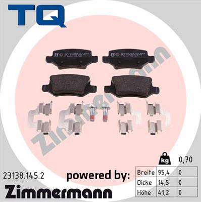 TQ 244708 - Kit de plaquettes de frein, frein à disque cwaw.fr