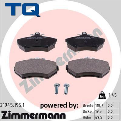 TQ 244702 - Kit de plaquettes de frein, frein à disque cwaw.fr