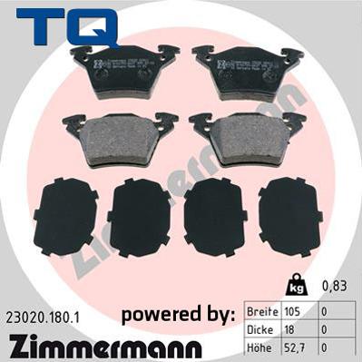 TQ 244782 - Kit de plaquettes de frein, frein à disque cwaw.fr