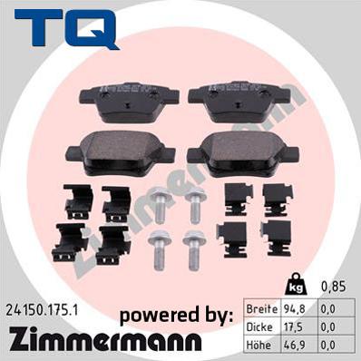 TQ 244735 - Kit de plaquettes de frein, frein à disque cwaw.fr