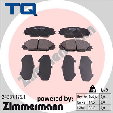 TQ 244736 - Kit de plaquettes de frein, frein à disque cwaw.fr