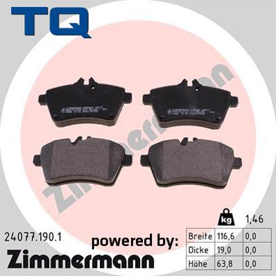 TQ TQ-BP0677 - Kit de plaquettes de frein, frein à disque cwaw.fr