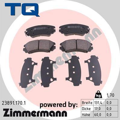 TQ 244729 - Kit de plaquettes de frein, frein à disque cwaw.fr