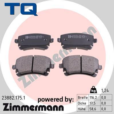 TQ 244728 - Kit de plaquettes de frein, frein à disque cwaw.fr