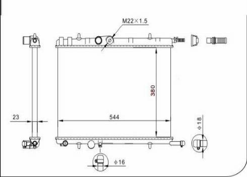 TQ 20089 - Radiateur, refroidissement du moteur cwaw.fr