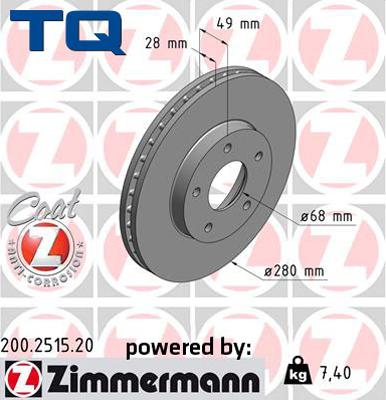 TQ TQ-BD0399 - Disque de frein cwaw.fr