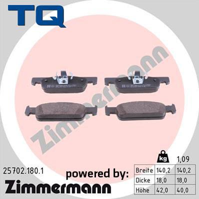 TQ 229559 - Kit de plaquettes de frein, frein à disque cwaw.fr