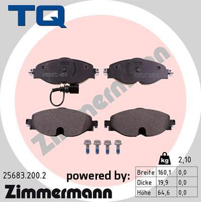 TQ 229558 - Kit de plaquettes de frein, frein à disque cwaw.fr