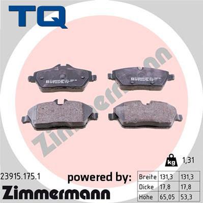 TQ 229536 - Kit de plaquettes de frein, frein à disque cwaw.fr