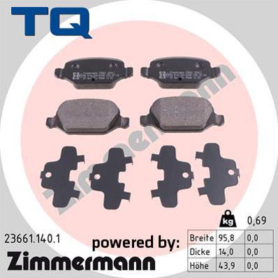 TQ 222696 - Kit de plaquettes de frein, frein à disque cwaw.fr