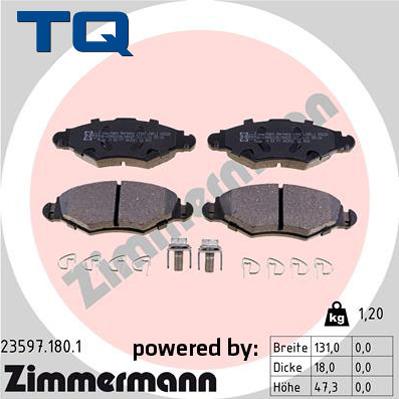 TQ 222691 - Kit de plaquettes de frein, frein à disque cwaw.fr