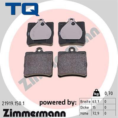 TQ 222647 - Kit de plaquettes de frein, frein à disque cwaw.fr