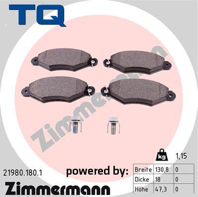 TQ 222652 - Kit de plaquettes de frein, frein à disque cwaw.fr