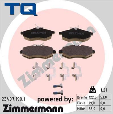 TQ 222685 - Kit de plaquettes de frein, frein à disque cwaw.fr