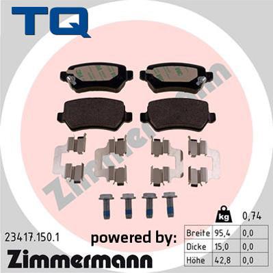 TQ 222686 - Kit de plaquettes de frein, frein à disque cwaw.fr