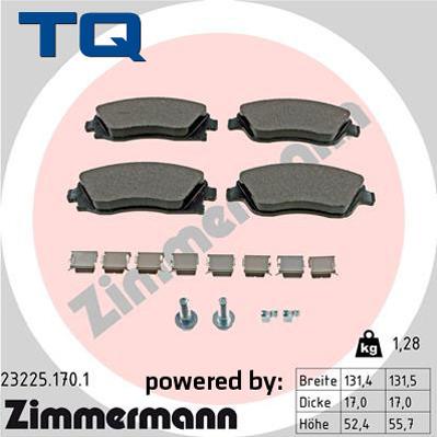 TQ 222680 - Kit de plaquettes de frein, frein à disque cwaw.fr