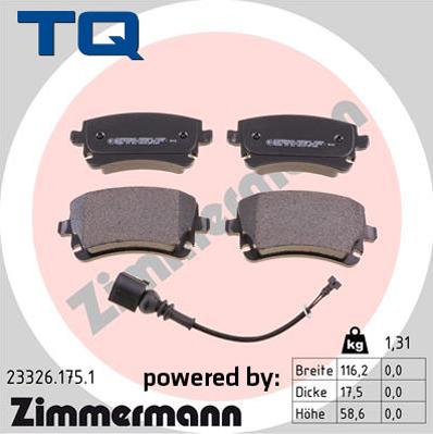 TQ TQ-BP0052 - Kit de plaquettes de frein, frein à disque cwaw.fr