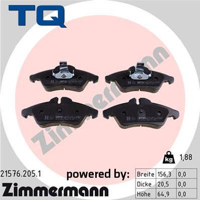 TQ TQ-BP0019 - Kit de plaquettes de frein, frein à disque cwaw.fr