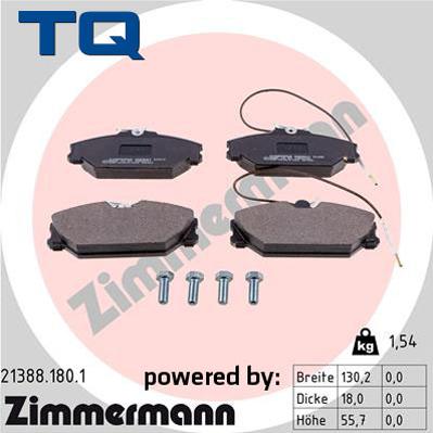 TQ 222635 - Kit de plaquettes de frein, frein à disque cwaw.fr