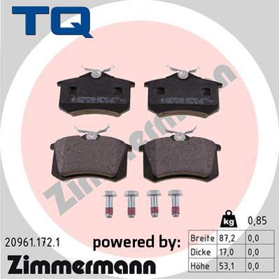 TQ 222631 - Kit de plaquettes de frein, frein à disque cwaw.fr