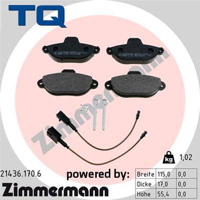 TQ 222637 - Kit de plaquettes de frein, frein à disque cwaw.fr