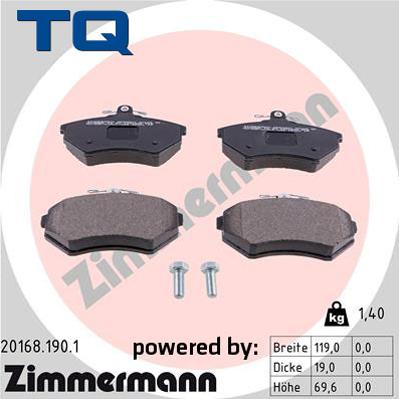 TQ TQ-BP0001 - Kit de plaquettes de frein, frein à disque cwaw.fr