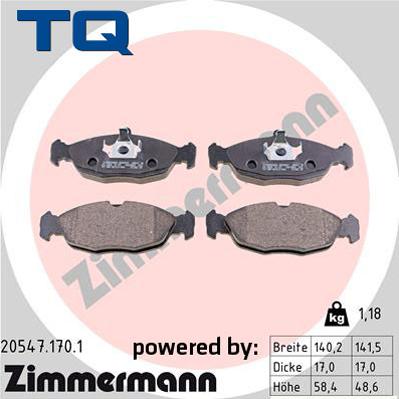 TQ 222623 - Kit de plaquettes de frein, frein à disque cwaw.fr