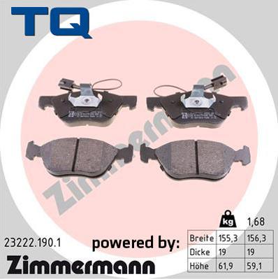 TQ 222679 - Kit de plaquettes de frein, frein à disque cwaw.fr