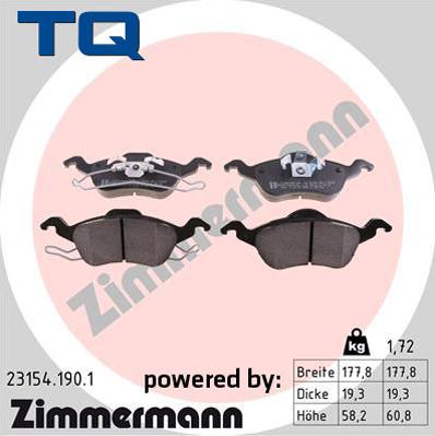 TQ 222675 - Kit de plaquettes de frein, frein à disque cwaw.fr