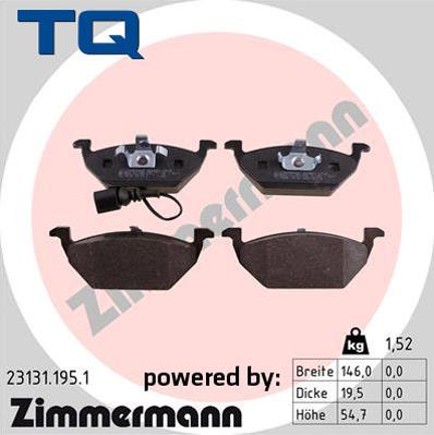 TQ TQ-BP0042 - Kit de plaquettes de frein, frein à disque cwaw.fr